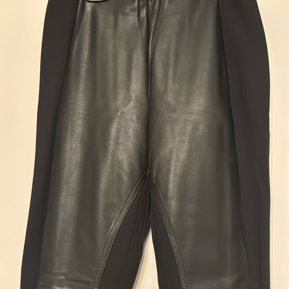Black leather like pants